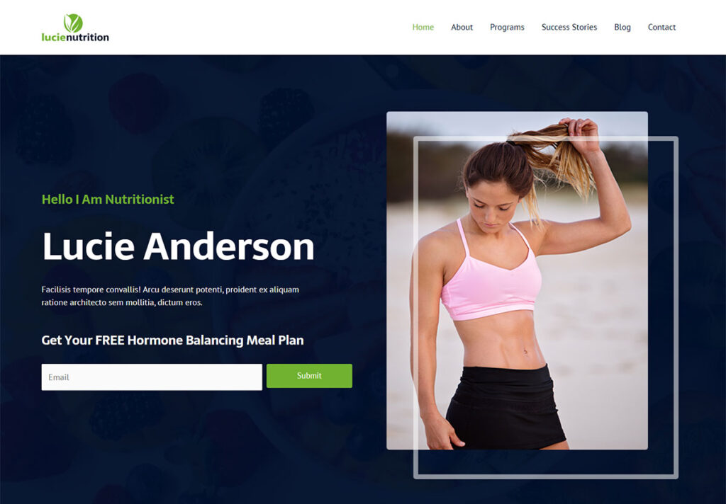 demo screenshot nutritionist