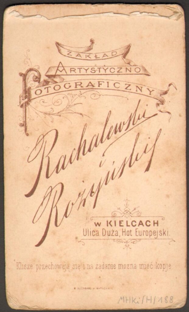 rewers fotografii z zakladu fotograficznego koniec xix w