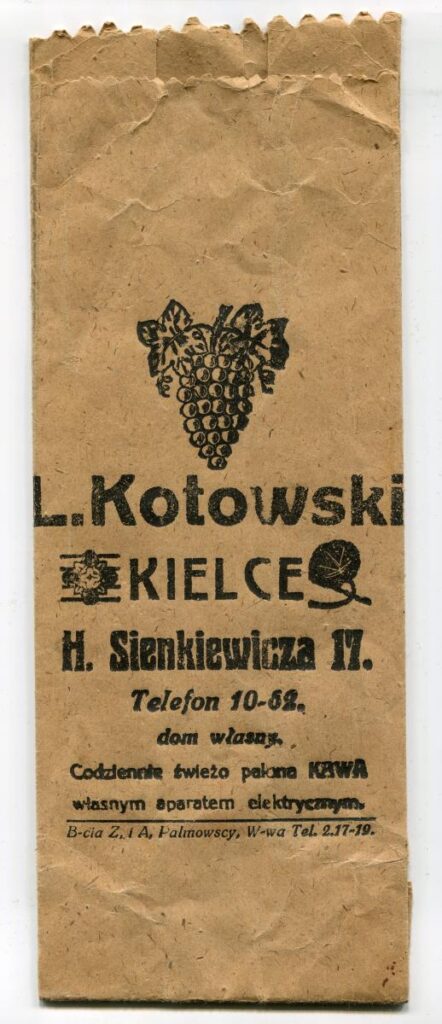 torebka ze sklepu towarow kolonialnych kotowskiego