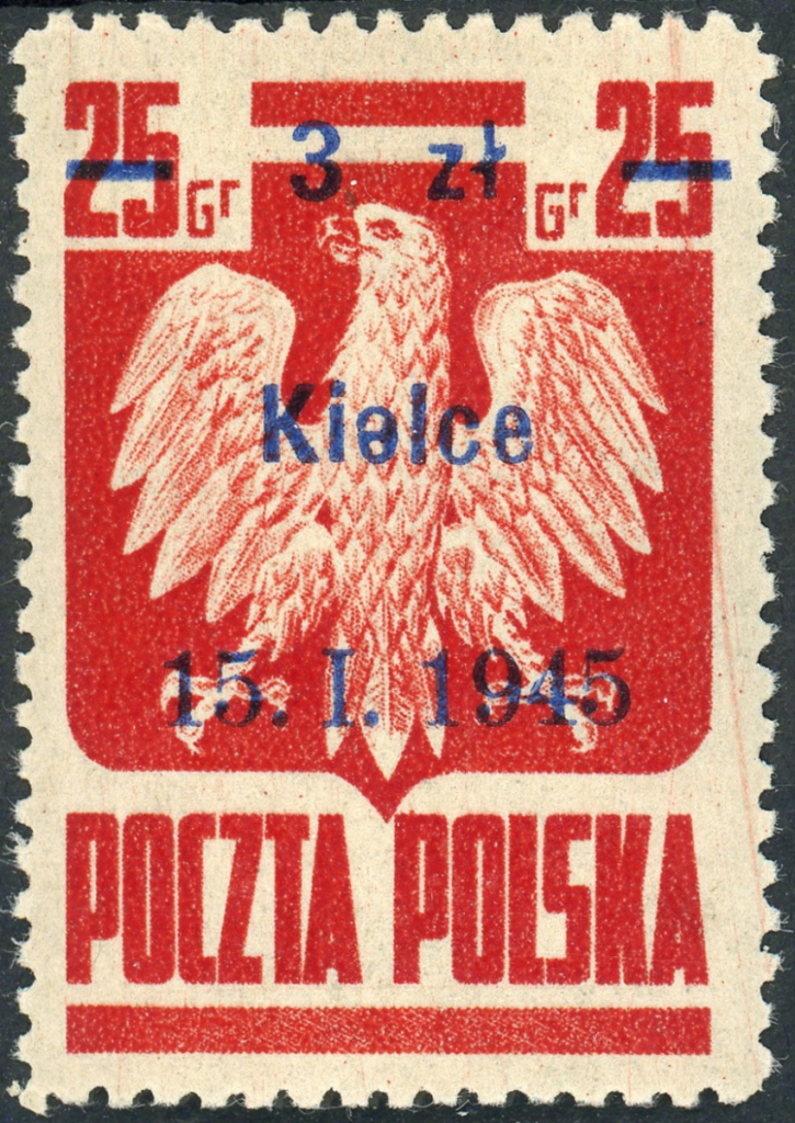 1 znaczek 15 stycznia 1945 tris