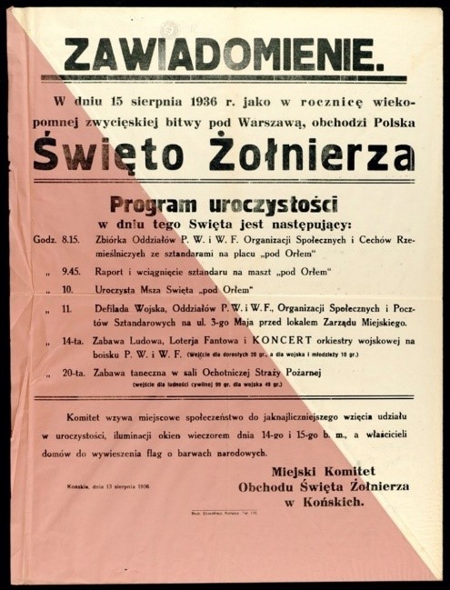 15 sierpnia – Święto Wojska Polskiego 2 afisz 1920