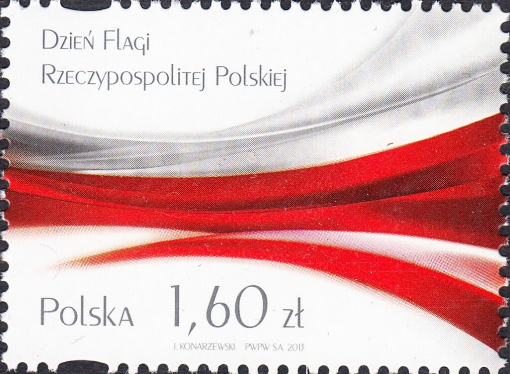 Dzień Flagi Rzeczypospolitej Polskiej - 2 Maja 3 flaga znaczek 2013