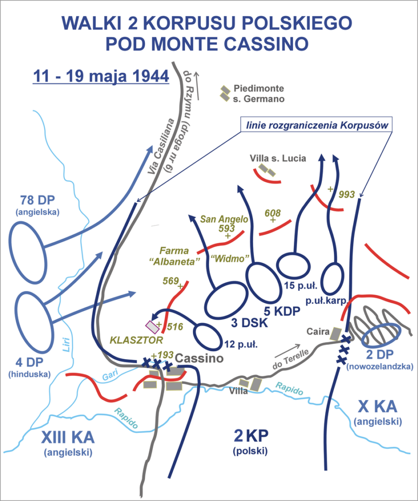 80. ROCZNICA ZDOBYCIA MONTE CASSINO PRZEZ POLAKÓW 4 mapa m cassino 7