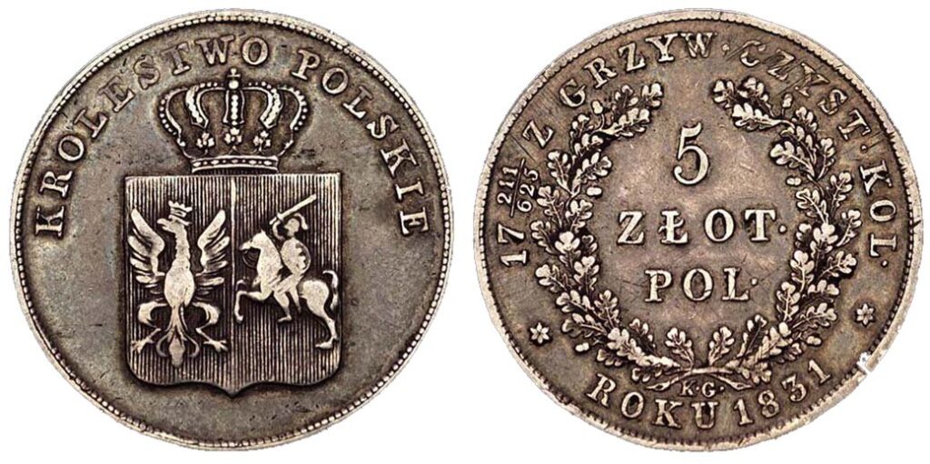 5 powstanie listopadowe 5 zlotych 1831