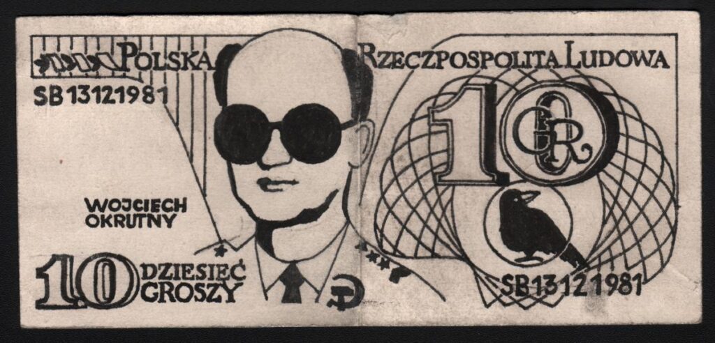 Nowy eksponat: Matryca linorytowa i „banknot” z podobizną „Wojciecha Okrutnego” banknot z wizerunkiem wojciecha okrutnego