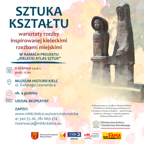 Wydarzenia Sztuka kształtu – warsztaty rzeźby inspirowanej kieleckimi rzeźbami miejskimi