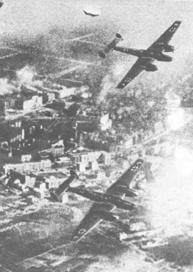 Napaść Niemiec na Polskę początkiem II wojny światowej bombowce 2ws nad polska male